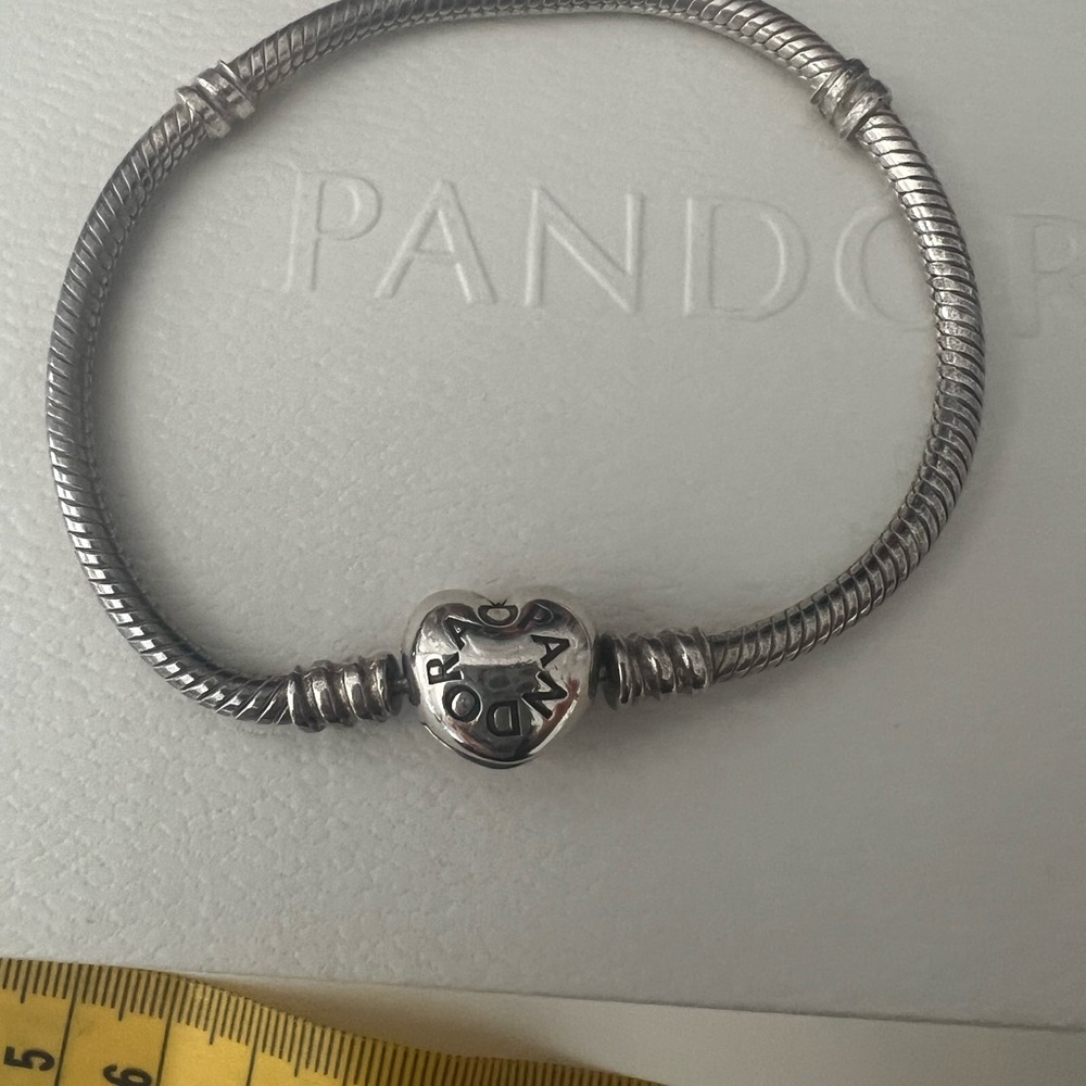 Pandora Silver Heart Charm Bracelet